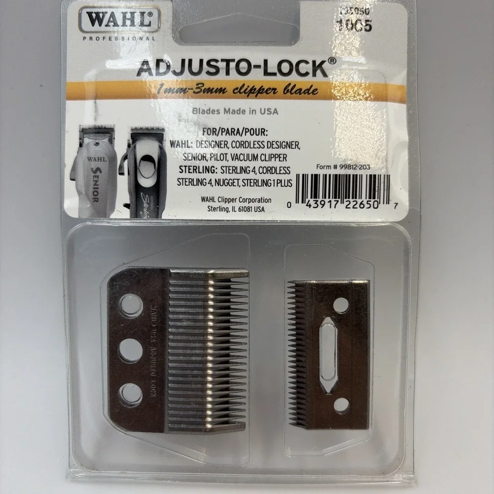 Wahl 1005 Adjusto-Lock 3 Hole Clipper Blade For Designer Senior Pilot Sterling 4